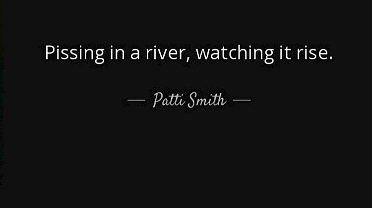 Pissing in a River.